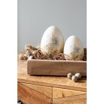 Dekorace keramické vajíčko s modrými květy 10*10*14 cm – Hledejceny.cz