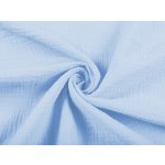 Mušelín dvojitá gázovina MSN-054 Bledě modrá - metráž šířka 160 cm – Zboží Mobilmania