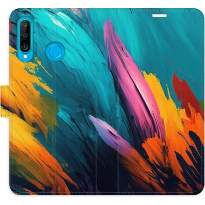 Pouzdro iSaprio Flip s kapsičkami na karty - Orange Paint 02 Huawei P30 Lite – Zbozi.Blesk.cz