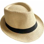 Fiebig since 1903 Letní slaměný klobouk Fedora ručně pletený s vícebarevnou stuhou Ekvádorská panama 1398414