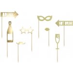 VIP party - Rekvizity do fotokoutku zlaté 8ks – Zboží Živě