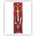 Solingen Dámská kožená sada na manikúru 89511 Kroko S červená – Zboží Mobilmania