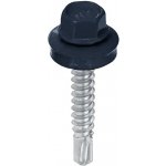 KLIMAS Šroub samovrtný WF 5,5 x 25 mm pro kotvení plechu do oceli 5 mm RAL 7016 250 ks – Sleviste.cz
