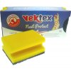 Drátěnka a houbička Vektex Nail Protect houbička na nádobí tvarovaná 9,5 x 6,5 x 4,5 cm 3 ks