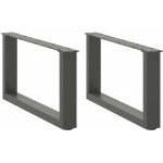 Omaxi 310811 Nohy konferenčního stolku ve tvaru U 2 ks antracitové 60 x 30-31 cm ocelové – Zboží Dáma