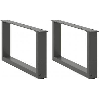 Omaxi 310811 Nohy konferenčního stolku ve tvaru U 2 ks antracitové 60 x 30-31 cm ocelové – Zboží Dáma