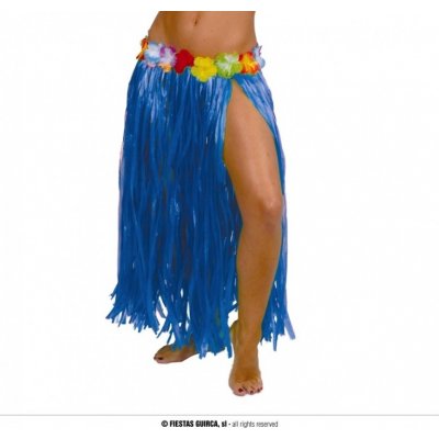 Havajská sukně s květinami modrá – Zboží Mobilmania
