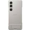 Pouzdro a kryt na mobilní telefon Sony Sony Xperia Stand Cover pro Xperia 1 VI 5G stříbrné