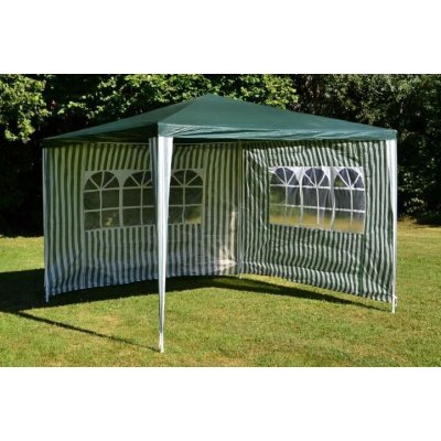 Garthen 642 Zahradní párty stan zelený 3 x 3 m + 2 boční stěny – Zbozi.Blesk.cz
