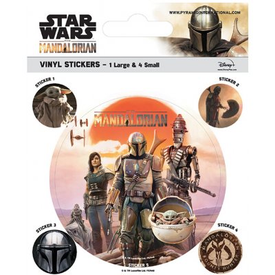 Pyramid International vinylové samolepeky 5 ks Mandalorian – Zboží Dáma