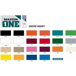 MASTON ONE SPRAYPAINT akrylátová barva ve spreji 400 ml červená lesklá RAL 3020