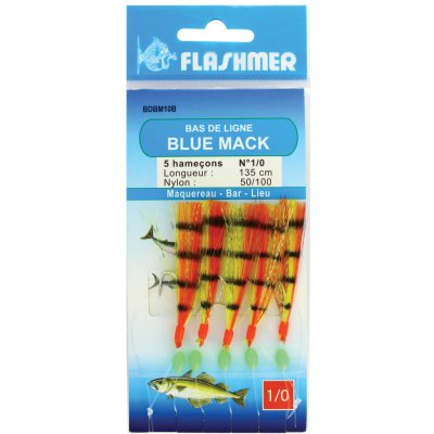 Flashmer Návazec Blue Mac na mořský rybolov 5 háčků vel.1 červeno-žlutý – Zbozi.Blesk.cz