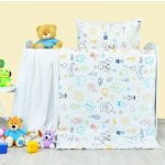 Emi povlečení Happy bílé 130 x 90 , 65 x 45 cm – Zboží Dáma