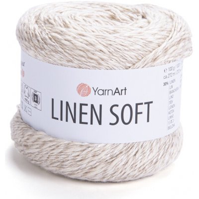 YarnArt Příze Linen soft 7303 světle béžová – Hledejceny.cz