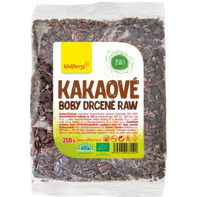 Wolfberry Kakaové boby drcené RAW 250 g – Zboží Mobilmania