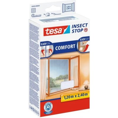 Tesa Insect Stop síť proti hmyzu COMFORT na francouzská okna bílá 1,2 × 2,4 m, 55918-00020-00