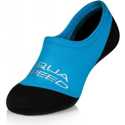 AQUA SPEED Ponožky na plavání Neo Blue/Black Pattern