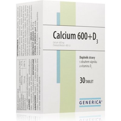 Generica Calcium 600 + D3 30 tablet – Hledejceny.cz