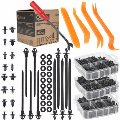 GEKO Sada svorek a čepů do auta + stahováky 655ks 61552 G02935 – Hledejceny.cz