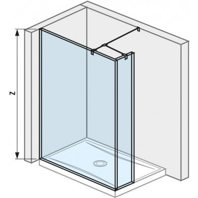JIKA Cubito pure - skleněná stěna walk-in pro sprchovou vaničku 1200x800/900 mm (H267426), stříbrná/Transparentní sklo (H2674260026681) – Zboží Mobilmania
