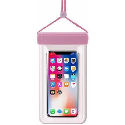 Pouzdro Beweare Vodotěsné telefon 115 x 220 mm - světle růžové
