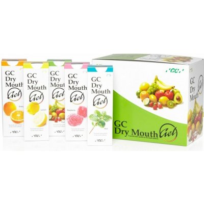 GC Dry Mouth gel SET mint malina pomeranč citrón ovocná 10 x 40 g – Hledejceny.cz