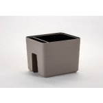 Plastia Berberis samozavlažovací truhlík na zábradlí taupe 30 cm – Sleviste.cz