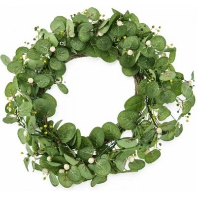 DECOLED Jarní věnec na dveře 40 × 40 × 12 cm, plast, IP44 venkovní – Hledejceny.cz