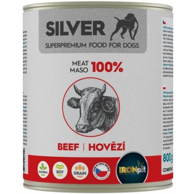 IRONpet Silver Dog Hovězí 100% masa 0,8 kg