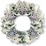 Laalu Věnec Stříbrná hvězda 30 cm – Hledejceny.cz