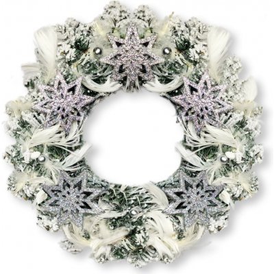 Laalu Věnec Stříbrná hvězda 30 cm – Hledejceny.cz