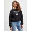 Dámská mikina Guess dámská mikina LS CRYSTAL MESH PULLOVER W3RQ01K4BD0-JBLK Černá