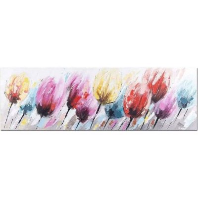 Ručně malovaný obraz Tulipány PB361ZI StarDeco, 150x50 cm