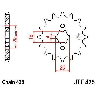 JT Sprockets JTF 425-13 – Zbozi.Blesk.cz