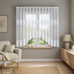Dekorační oblouková krátká záclona na žabky DARIA 160 bílá 400x160 cm MyBestHome – Hledejceny.cz