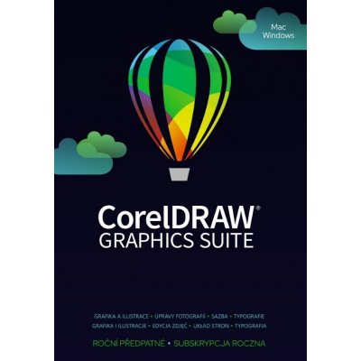 CorelDRAW Graphics Suite 365 dní pronájem licence 5-50 EN/DE/FR/BR/ES/IT/NL/CZ/PL LCCDGSSUB12 – Zboží Živě