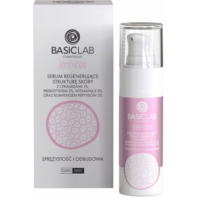 BasicLab Esteticus Regenerační sérum pro obnovu pleti s ceramidy 1 % a peptidy 5 % 30 ml