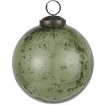 IB LAURSEN Vánoční baňka Pebbled Glass Moss Green zelená barva sklo – Zboží Dáma