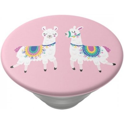 PopSockets PopTop Gen.2, Llamalliance in Pink, dvě lamy na růžovém pozadí, výměnný vršek – Zboží Mobilmania