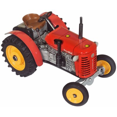 Kovap Kovap Traktor Zetor 25A červený na klíček kov 15cm v krabičce 1:25