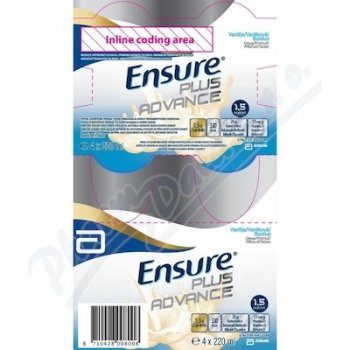 ENSURE PLUS ADVANCE VANILKOVÁ PŘÍCHUŤ POR SOL 4X220ML