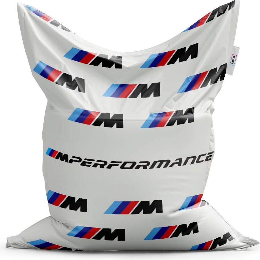 Sablio sedací vak Classic Mperformance bílý vzor 200x140 cm