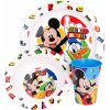 Jídelní souprava Stor Dětská sada plastového nádobí Disney Mickey Mouse s hrnkem 3 díly