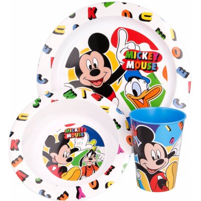 Stor Dětská sada plastového nádobí Disney Mickey Mouse s hrnkem 3 díly – Zbozi.Blesk.cz