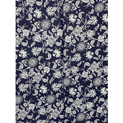 Tegatex Bavlněná látka metráž- modrotisk květinka – Sleviste.cz