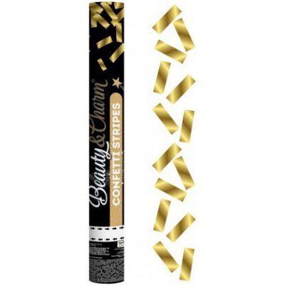 GoDan Vystřelovací konfety Beauty & Charm - zlaté proužky - KP-ZP40 – Zbozi.Blesk.cz