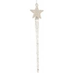 Clayre & Eef Skleněná vánoční ozdoba rampouch s hvězdou - 5*3*20 cm – Hledejceny.cz