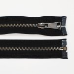 Zip kovový 6mm tmavý nikl, délka 75cm (dělitelný) – Zboží Dáma