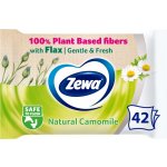 ZEWA Natural Camomile vlhčený bílý 42 ubrousků – Hledejceny.cz