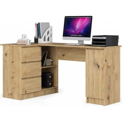 Ak Furniture B-20 rohový 155 cm levý dub artisan